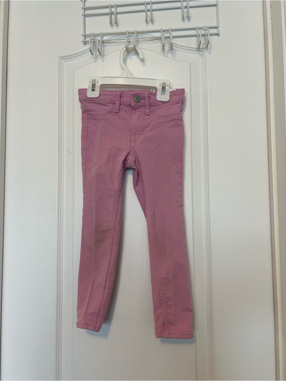 Girls' Pink Stretch Skinny Jeans